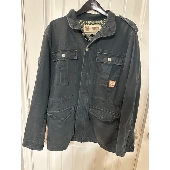 Volcom Scout Jacket Men XL Black Chore Field Utility Skater Outdoors Grunge - Picture 1 of 14